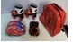 DJS-705 Set PVC Space, Комплект "Ролики, шлем, защита" красный  (27-30)