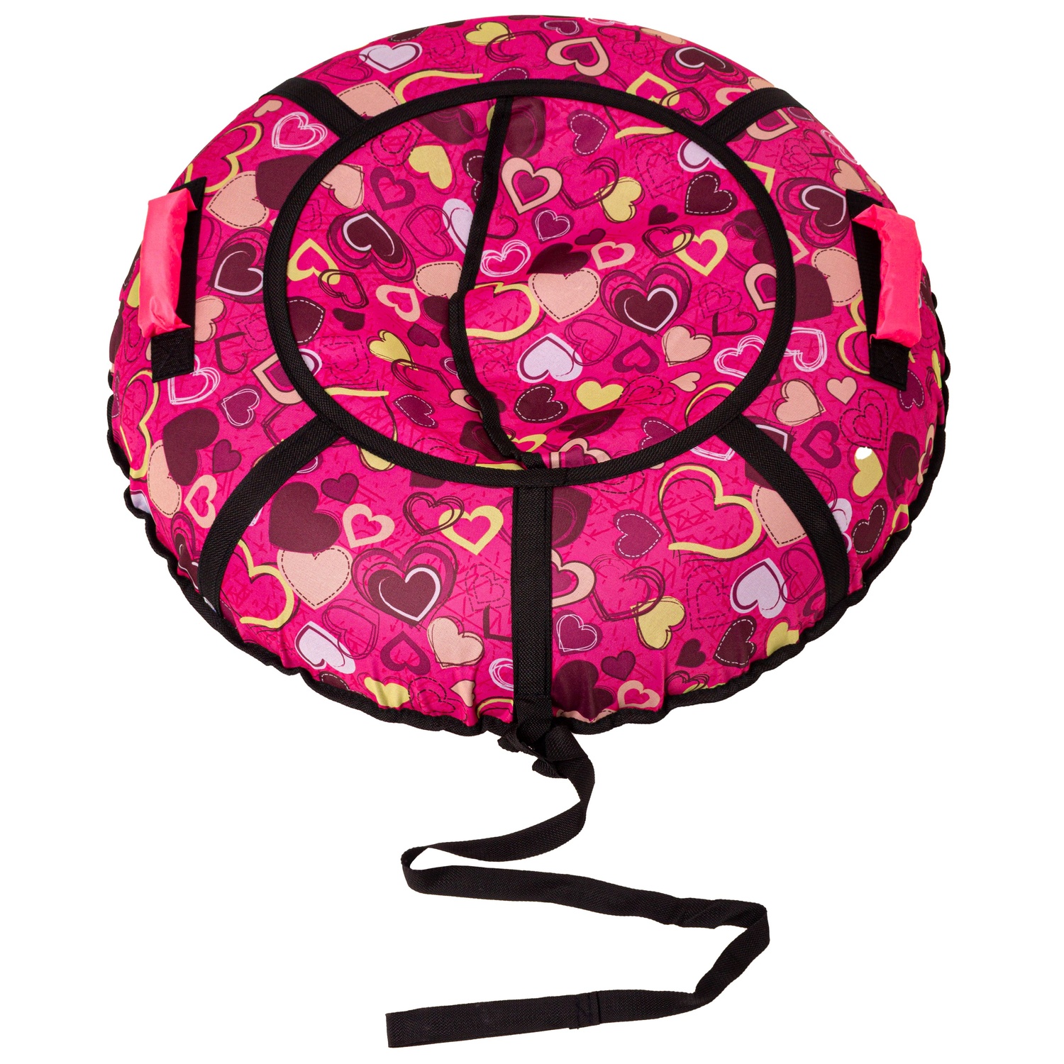 Ватрушка "Люкс" 100 см без камеры (сердечки на розовом)