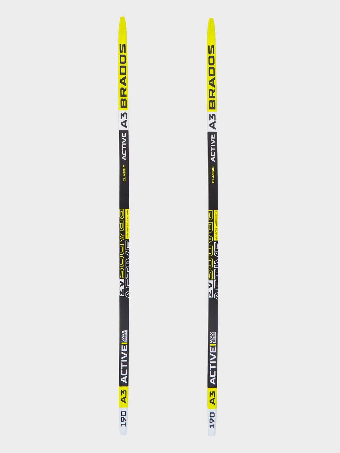 Комплект Лыжи беговые STC (175см) Brados Active A 3 Yellow + крепления Snowmatic N3М + упаковка