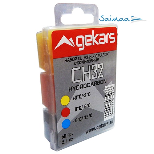 Набор смазок скольжения "Gekars" в пластиковой коробке CH32 +3...-3 С, 0...-6 С, -6...-12 C