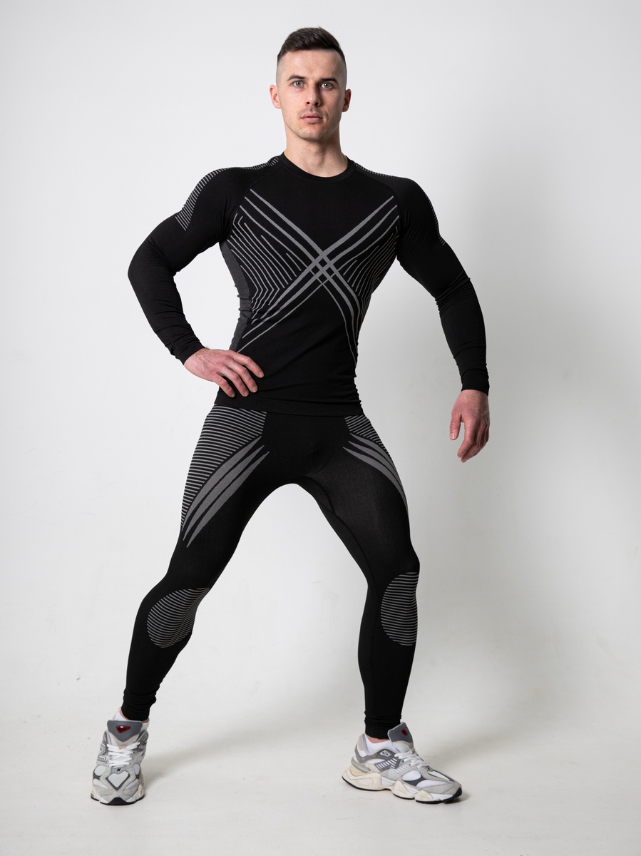 Комплект термобелья SAIMAA_X-LINE (sport) мужской, черный с серебром, 50 (L) р-р