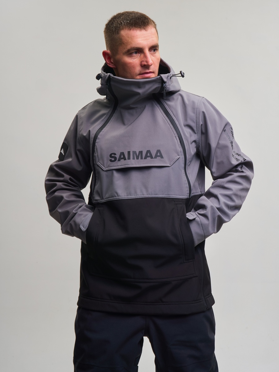 Анорак мужской "Saimaa" Размер: M (48), Артикул: GLO-02, Цвет: серо-черный