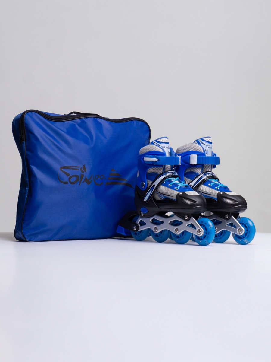 DJS-905 PU Star Роликовые коньки синие размер S (31-34)