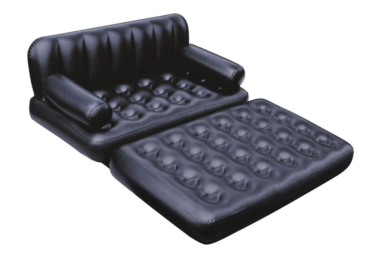 75054, BestWay, Надувной диван-трансформер Double 5-in-1 Multifunctional 188х152х64см(чер)без насоса