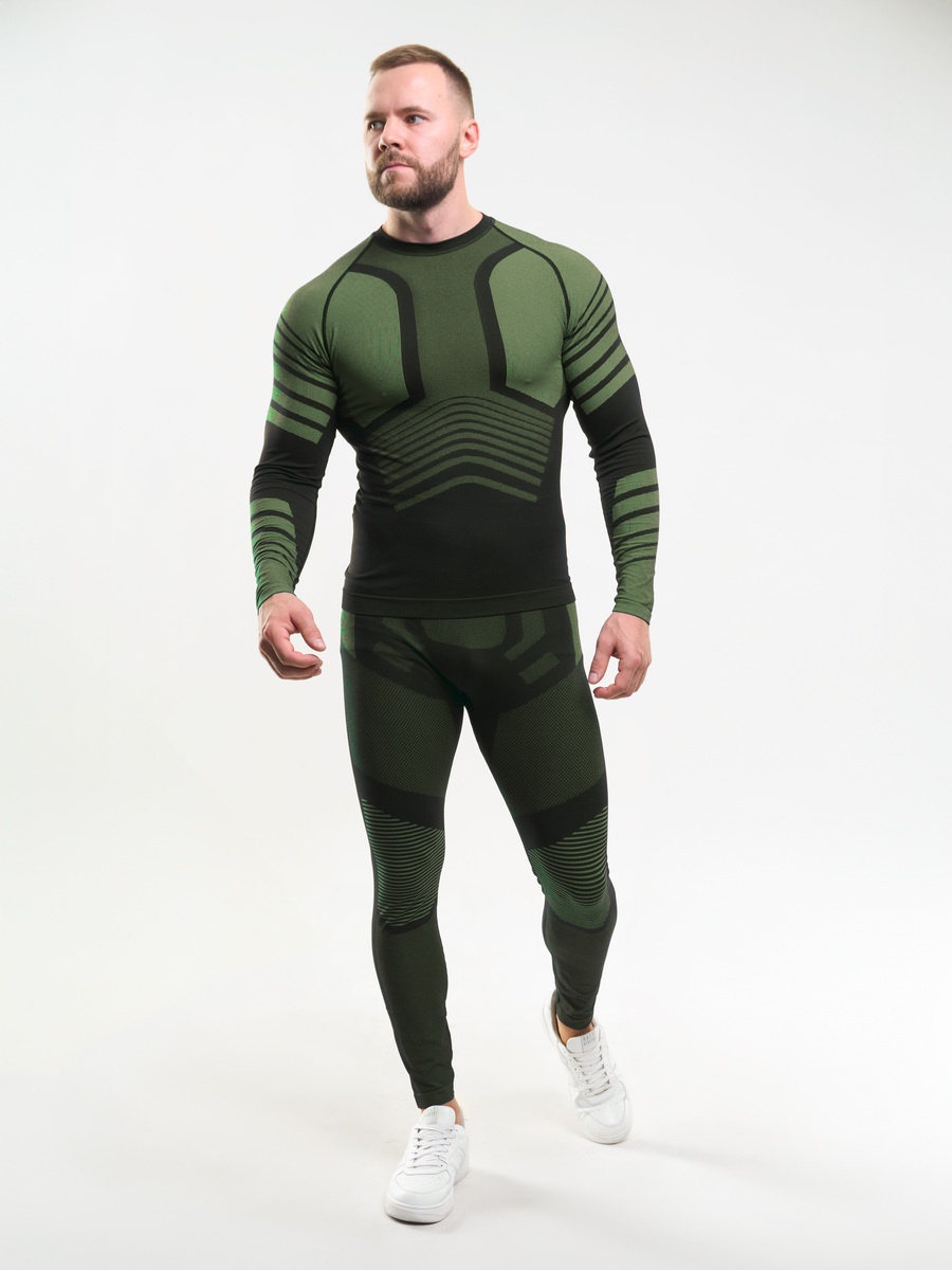 Комплект термобелья SAIMAA_X-LINE (sport) мужской, серый с зеленым, 52 (XL) р-р NEW