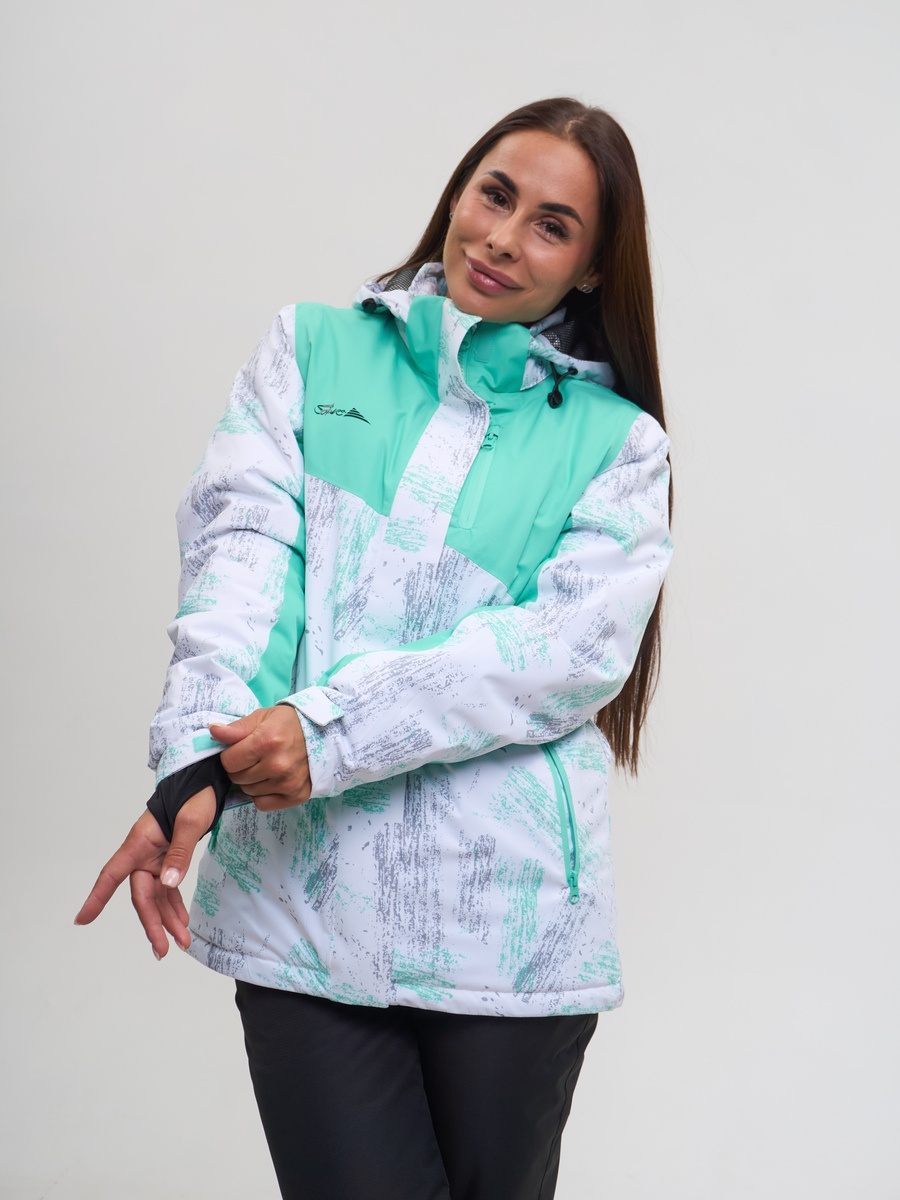 Куртка женская "Saimaa" Артикул: GLO-18,  Размер: 2XL (52-54), цвет белый с зеленым