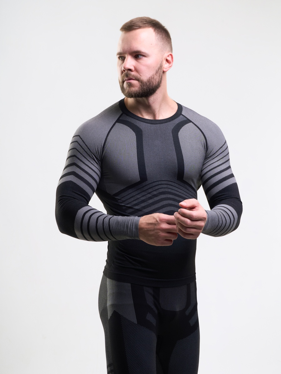 Комплект термобелья SAIMAA_X-LINE (sport) мужской, черный с серым, 48 (M) р-р NEW