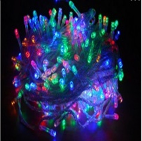 SL100L-T-M, Гирлянда новогодняя 100 LED, 9,5 м (многоцветный) (прозрачный провод)